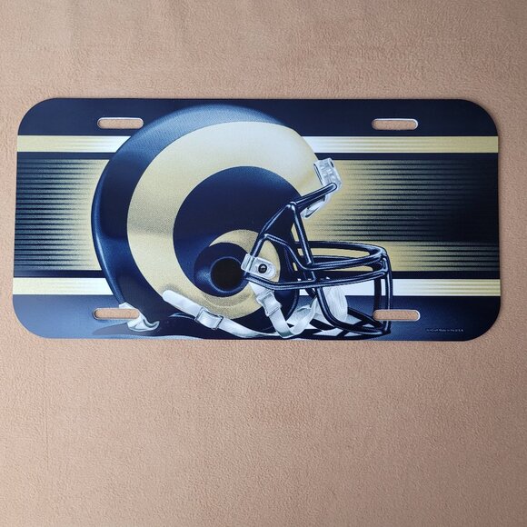Vintage WinCraft ST. Louis Rams football plastic auto tag license plate &sticker - Picture 5 of 16